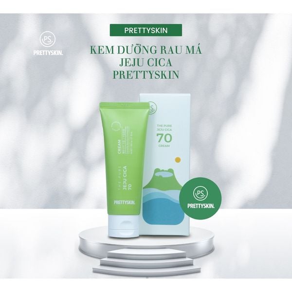 KEM DƯỠNG RAU MÁ PRETTY SKIN JEJU CICA TUÝP XANH 50ML [MUA 1 KEM DƯỠNG TẶNG 1 MẶT NẠ OHESI 25K]