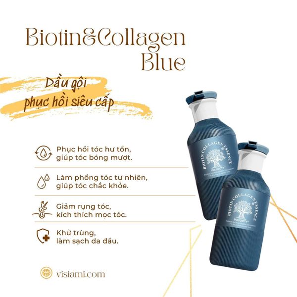 DẦU GỘI XẢ BIOTIN & COLLAGEN ESSENCE 500ML - MẪU MỚI XANH BLUE 2023