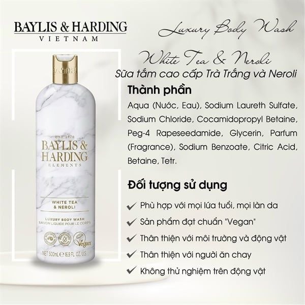 SỮA TẮM BAYLIS & HARDING ELEMENTS 500ML