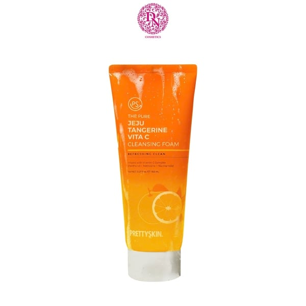 SỮA RỬA MẶT VITA C PRETTY SKIN THE PURE JEJU TANGERINE VITA C CLEANSING FOAM 150ML