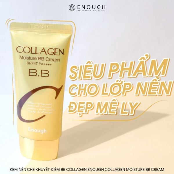 KEM NỀN CHE KHUYẾT ĐIỂM ENOUGH COLLAGEN MOISTURE BB CREAM SPF47 PA++++ 50G
