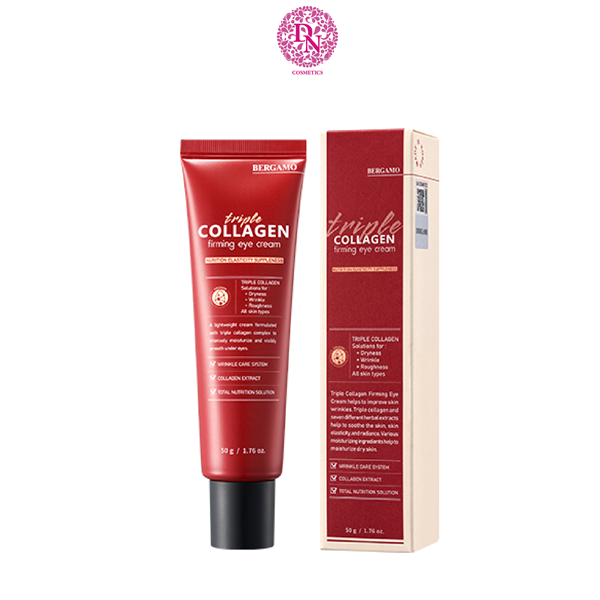 KEM DƯỠNG MẮT COLLAGEN SĂN CHẮC BERGAMO TRIPLE COLLAGEN FIRMING EYE CREAM 50G