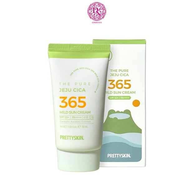 KEM CHỐNG NẮNG HÀNG NGÀY PRETTY SKIN THE PURE 365 JEJU CICA MILK SUN CREAM 50ML