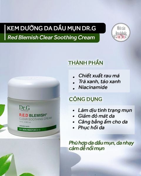 KEM DƯỠNG DR.G R.E.D BLEMISH CLEAR SOOTHING CREAM 70ML