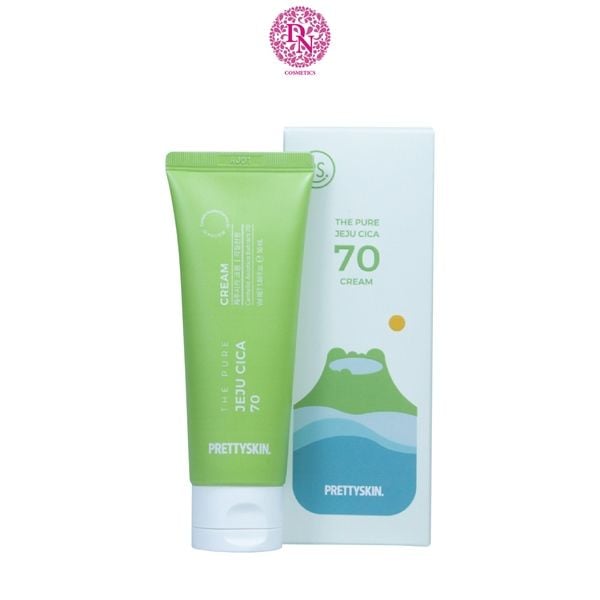 KEM DƯỠNG RAU MÁ PRETTY SKIN JEJU CICA TUÝP XANH 50ML [MUA 1 KEM DƯỠNG TẶNG 1 MẶT NẠ OHESI 25K]