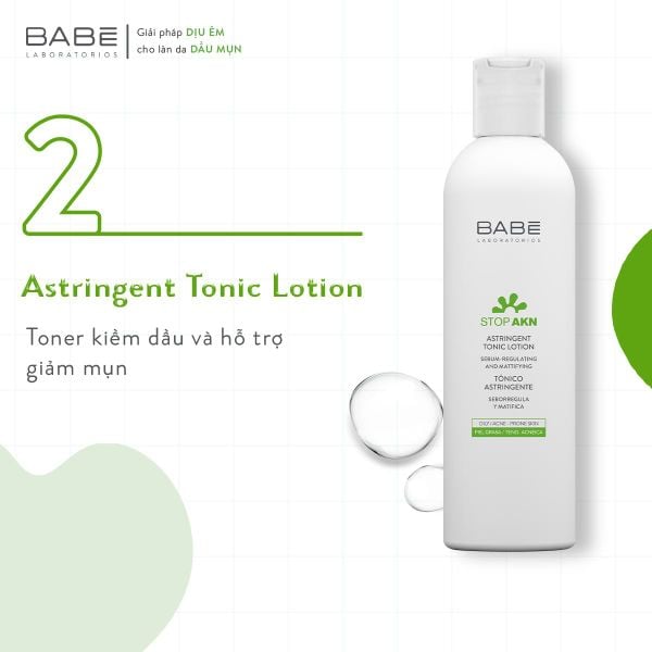 SỮA DƯỠNG DA BABE STOP AKN TONIC LOTION 250ML