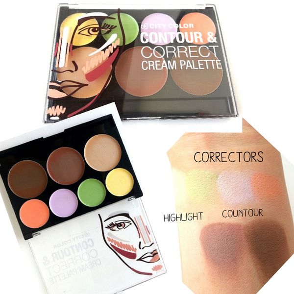 BẢNG CHE KHUYẾT ĐIỂM & TẠO KHỐI DẠNG KEM CITY COLOR CONTOUR & CORRECT PRO CREAM PALETTE