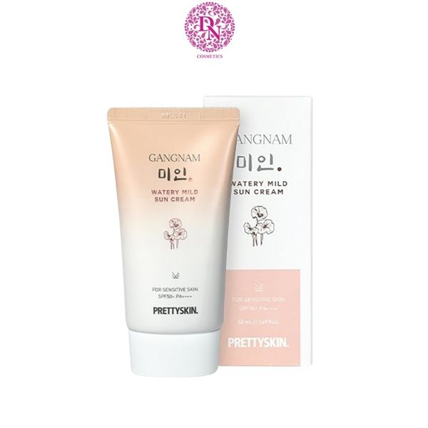 KEM CHỐNG NẮNG TRẮNG DA PRETTY SKIN GANGNAM WATERY MILD SUN CREAM 50ML  [MUA 1 KEM CHỐNG NẮNG TẶNG 1 MẶT NẠ OHESI 25K]