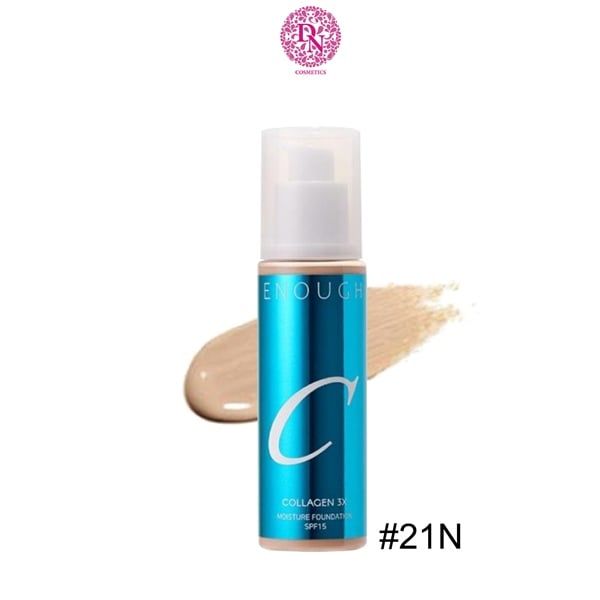 KEM NỀN ENOUGH COLLAGEN 3X MOISTURE FOUDATION SPF15 100ML (TẶNG 1 MÚT TRANG ĐIỂM JARY)