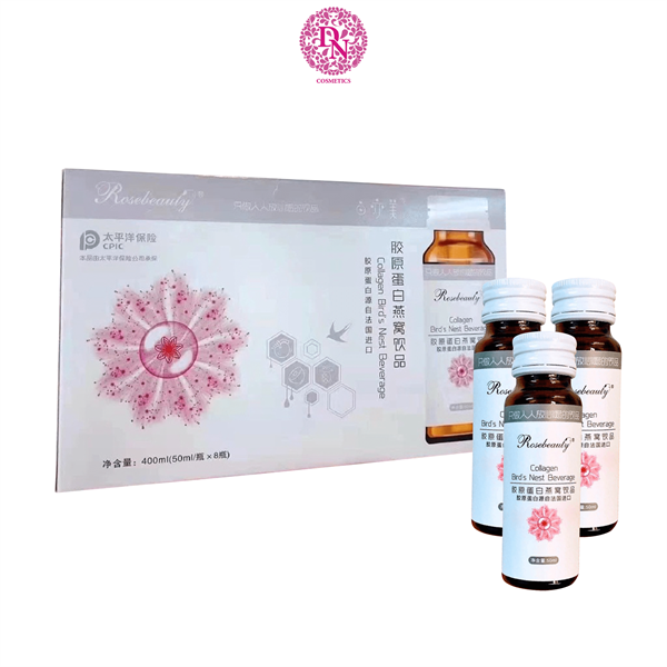 COLLAGEN YẾN ROSE BEAUTY TRẮNG DA 8 ỐNG