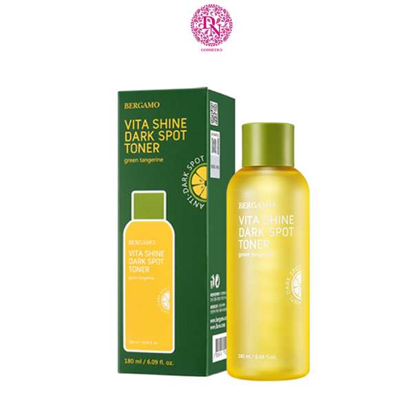 TONER QUÝT XANH TRẮNG DA MỜ THÂM NÁM BERGAMO GREEN TANGERIN VITA SHINE DARK SPOT TONER 180ML