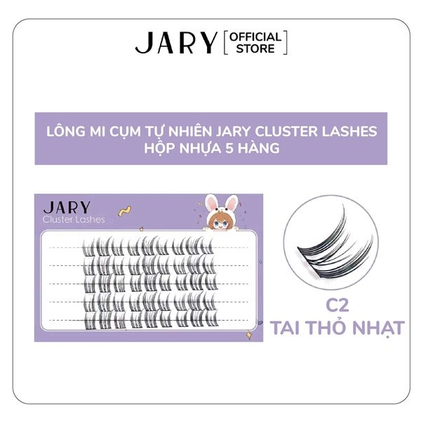 LÔNG MI CỤM TỰ NHIÊN JARY CLUSTER LASHES - HỘP NHỰA 5 HÀNG