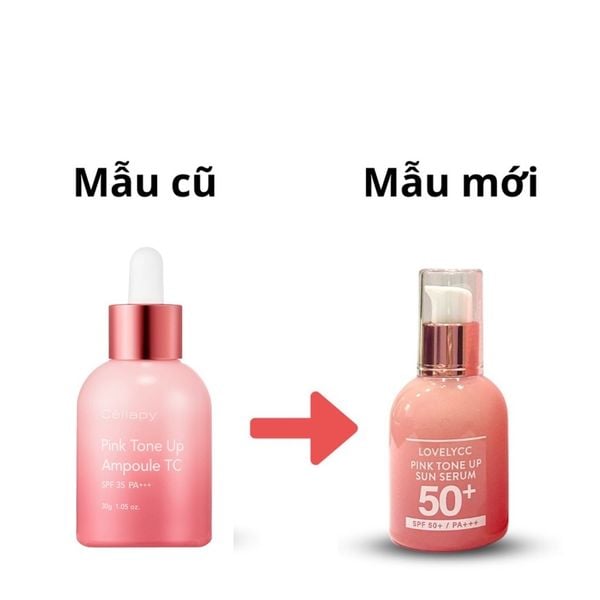 SERUM CHỐNG NẮNG LOVELY CC PINK TONE UP SUN SERUM 50+ 30G