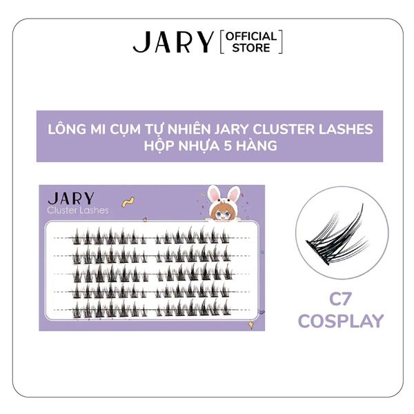 LÔNG MI CỤM TỰ NHIÊN JARY CLUSTER LASHES - HỘP NHỰA 5 HÀNG