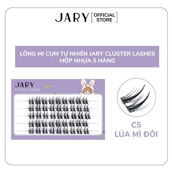 LÔNG MI CỤM TỰ NHIÊN JARY CLUSTER LASHES - HỘP NHỰA 5 HÀNG