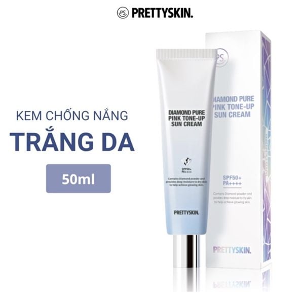 KEM CHỐNG NẮNG PRETTY SKIN DIAMOND PURE PINK TONE-UP SUN CREAM 50ML