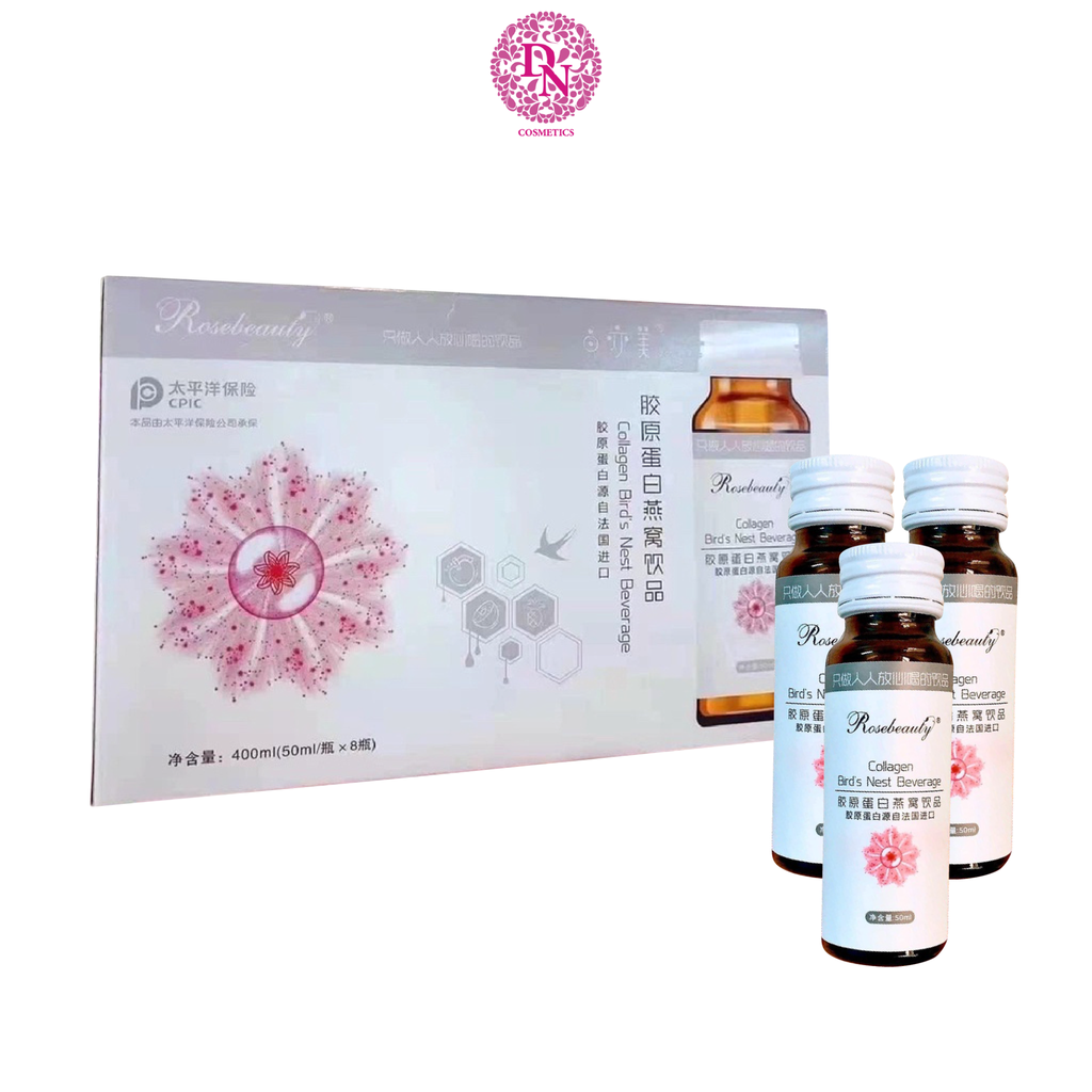 COLLAGEN YẾN ROSE BEAUTY TRẮNG DA 8 ỐNG