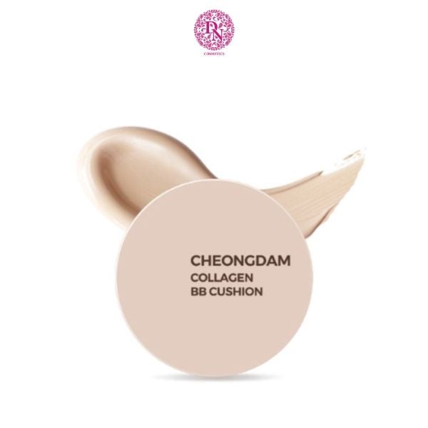 PHẤN NƯỚC PRETTY SKIN CHEONGDAM COLLAGEN BB CUSHION 2 LÕI MÀU VÀNG [MUA 1 PHẤN NƯỚC TẶNG 1 SERUM VITAMIN C QUÝT XANH BERGAMO 10ML]