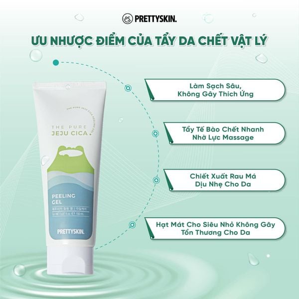 TẨY DA CHẾT PRETTY SKIN RAU MÁ JEJU CICA 150ML