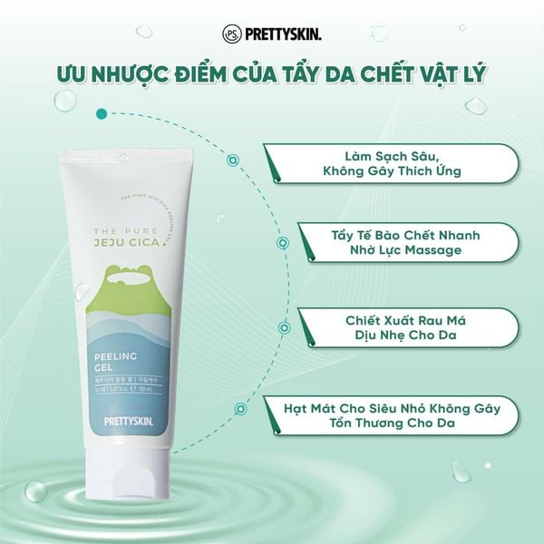 TẨY DA CHẾT PRETTY SKIN RAU MÁ JEJU CICA 150ML [MUA 1 TẨY DA CHẾT TẶNG 1 MẶT NẠ OHESI 25K]