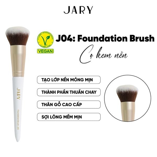 CỌ TRANG ĐIỂM CAO CẤP THUẦN CHAY JARY MAKEUP BRUSH