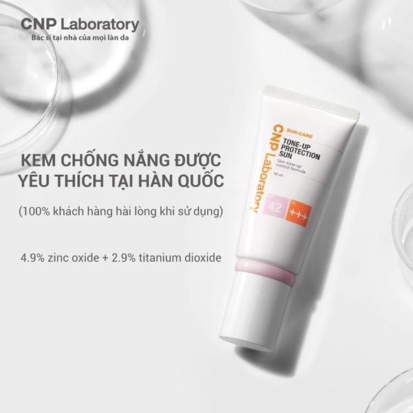 KEM CHỐNG NẮNG VẬT LÝ CNP LABORATORY SUNCARE TONE - UP PROTECTION SUN 50ML