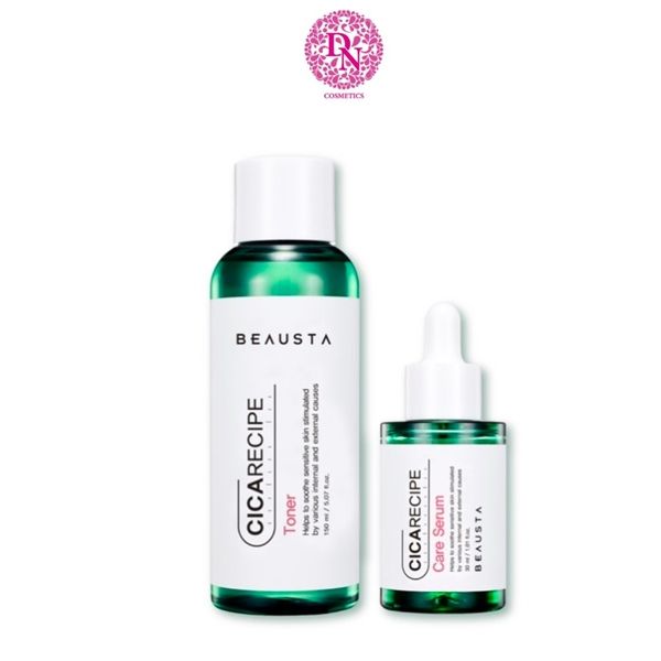 COMBO TONER & SERUM BEAUSTA CHIẾT XUẤT RAU MÁ CICARECIPE SERUM SPECIAL SET