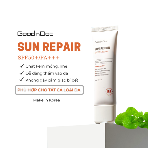 KEM CHỐNG NẮNG GOODNDOC SUN REPAIR SPF 50+/PA+++ 50ML