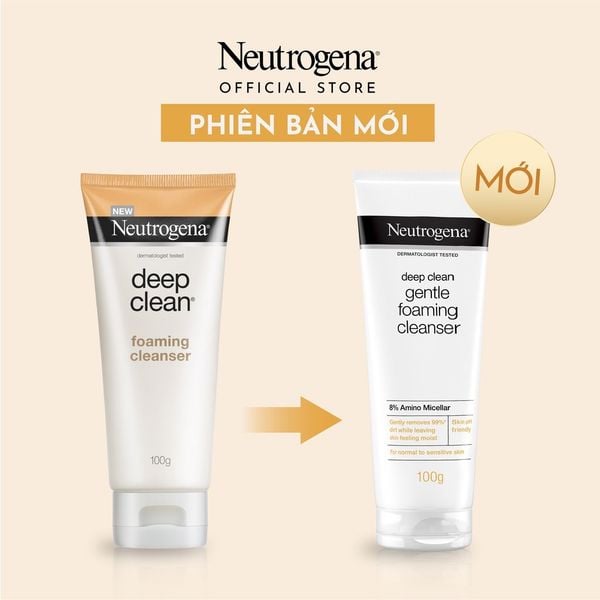 SỮA RỮA MẶT NEUTROGENA DEEP CLEAN HYDRATING FOAMING CLEANSER 100G