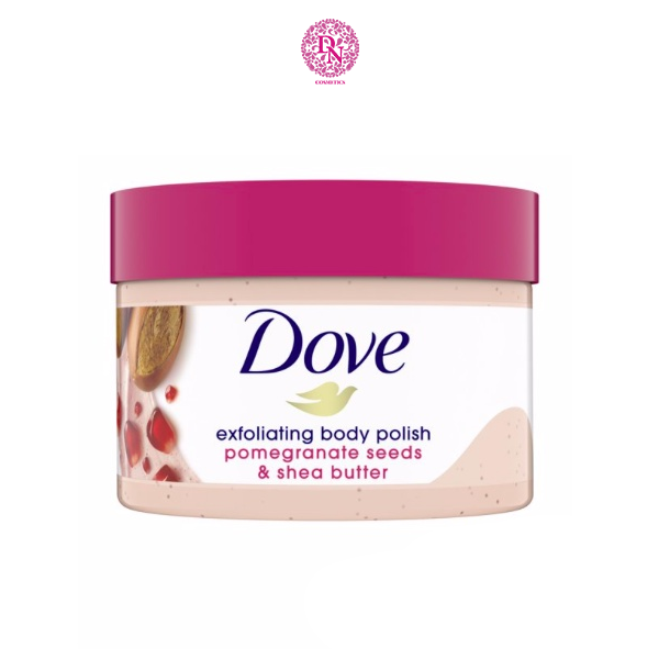 TẨY TẾ BÀO CHẾT CƠ THỂ DOVE EXFOLIATING BODY POLISH SCRUB CHIẾT XUẤT TRÁI LỰU 298G