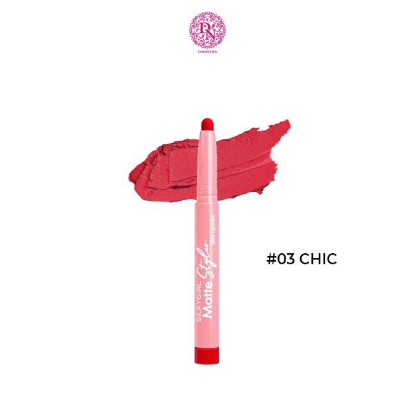 SON BÚT CHÌ MỊN MƯỢT LÂU PHAI SILKY GIRL MATTE STYLER SLIM 1.4G