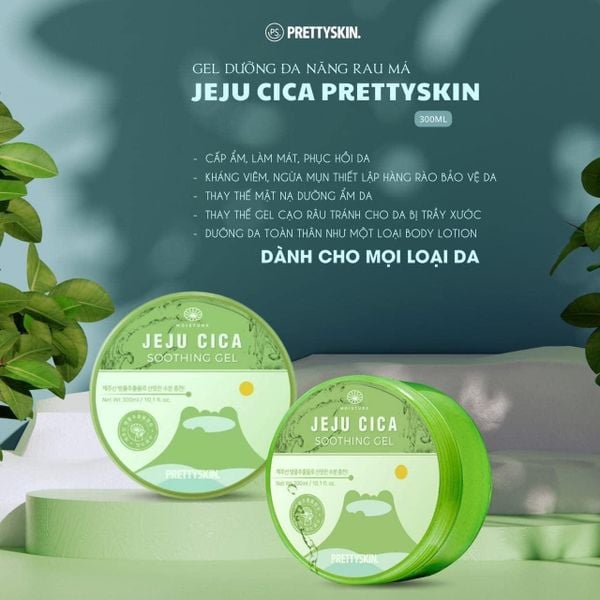 GEL DƯỠNG DA ĐA NĂNG PRETTY SKIN SOOTHING GEL 300ML [MUA 1 GEL DƯỠNG TẶNG 1 MẶT NẠ OHESI 25K]