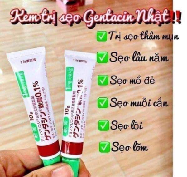 GEL TRỊ SẸO GENTACIN NHẬT 10G