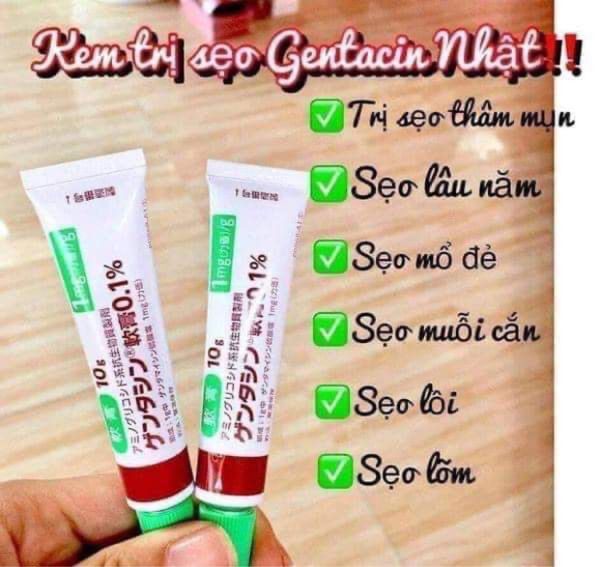 GEL GIẢM SẸO GENTACIN NHẬT 10G