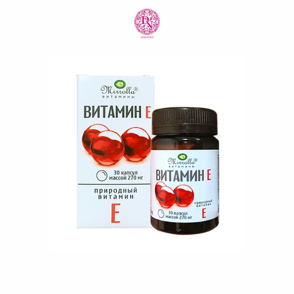 VITAMIN E NGA 270MG MIRROLLA DẠNG HŨ ( MÀU ĐỎ )