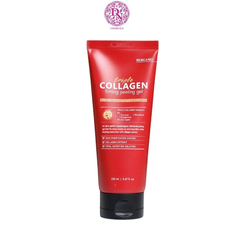 TẨY DA CHẾT COLLAGEN SĂN CHẮC BERGAMO TRIPLE COLLAGEN FIRMING PEELING GEL 150ML