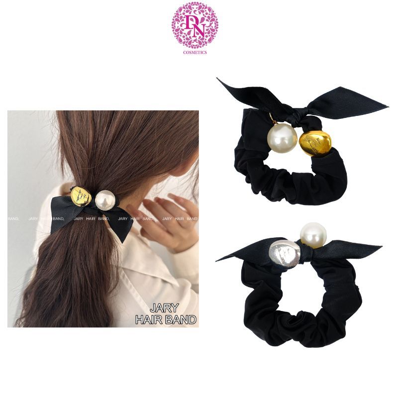 DÂY BUỘC TÓC JARY HAIRBAND NƠ ĐEN ĐÍNH NGỌC TRAI - HB1 - HB1.2