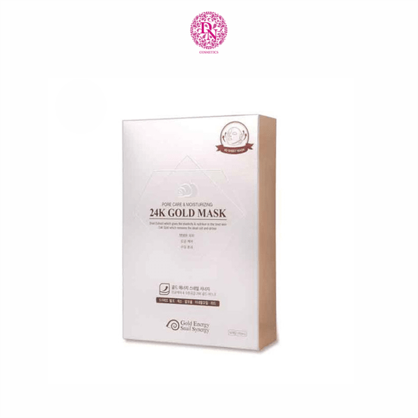 MẶT NẠ DƯỠNG ẨM VÀ SE KHÍT LỖ CHÂN LÔNG 24K GOLD MASK HỘP 10 MIẾNG # MÀU TRẮNG