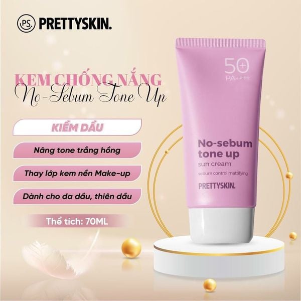 KEM CHỐNG NẮNG PRETTY SKIN SUN CREAM 70ML [MUA 1 KEM CHỐNG NẮNG TẶNG 1 MẶT NẠ OHESI 25K]