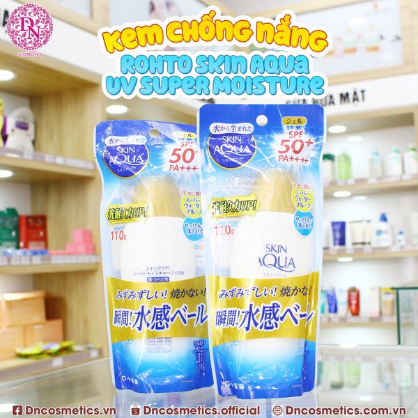 KEM CHỐNG NẮNG ROHTO SKIN AQUA UV SUPER MOISTURE GEL 110G