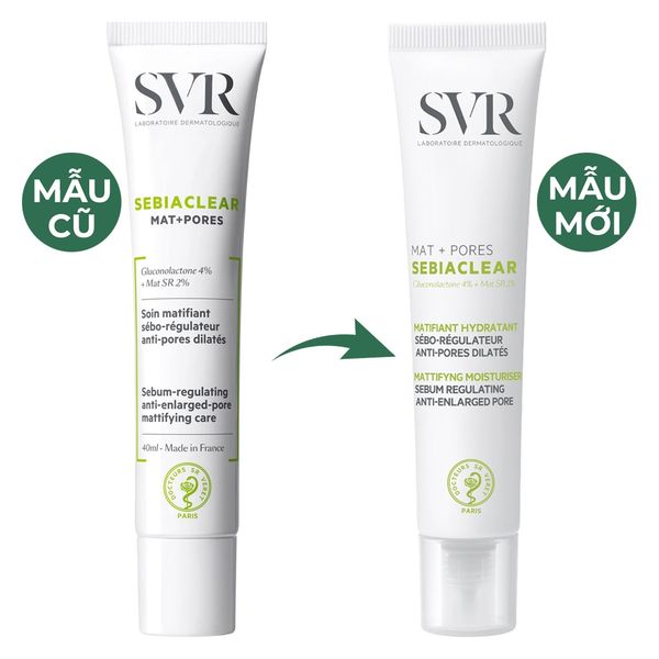 KEM DƯỠNG GIẢM MỤN SVR SEBIACLEAR MAT+PORES SEBUM-REGULATING ANTI-ENLARGED-PORE MATTIFYING CARE CREAM