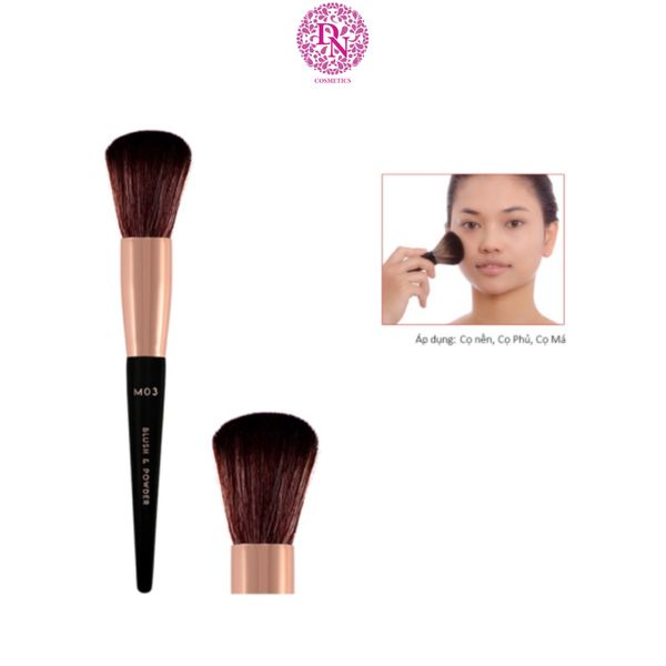 CỌ MÁ HỒNG & PHỦ, ĐẦU TRÒN VACOSI BLUSH & POWDER BRUSH - M03