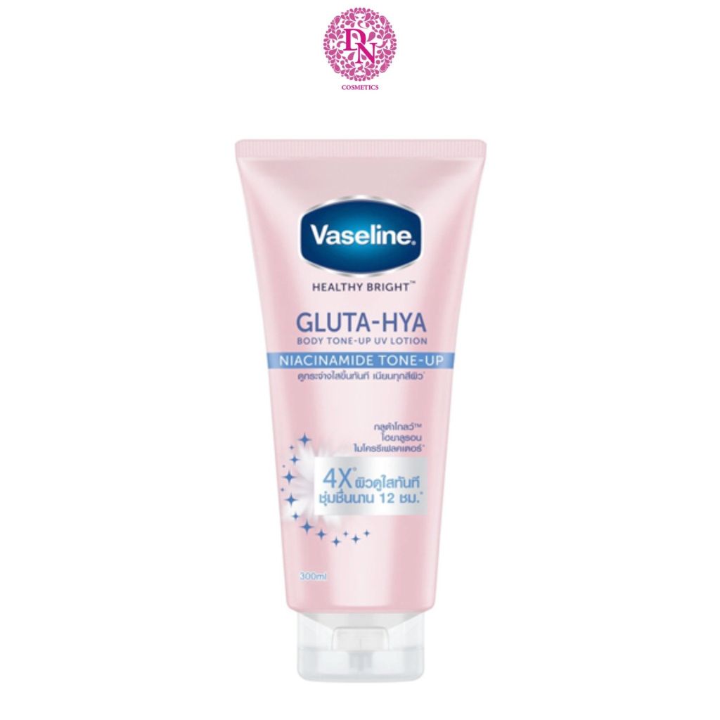 DƯỠNG THỂ VASELINE 4X HEALTHY BRIGHT GLUTA-HYA BODY TONE UP UV LOTION NIACINAMIDE TONE UP 300ML