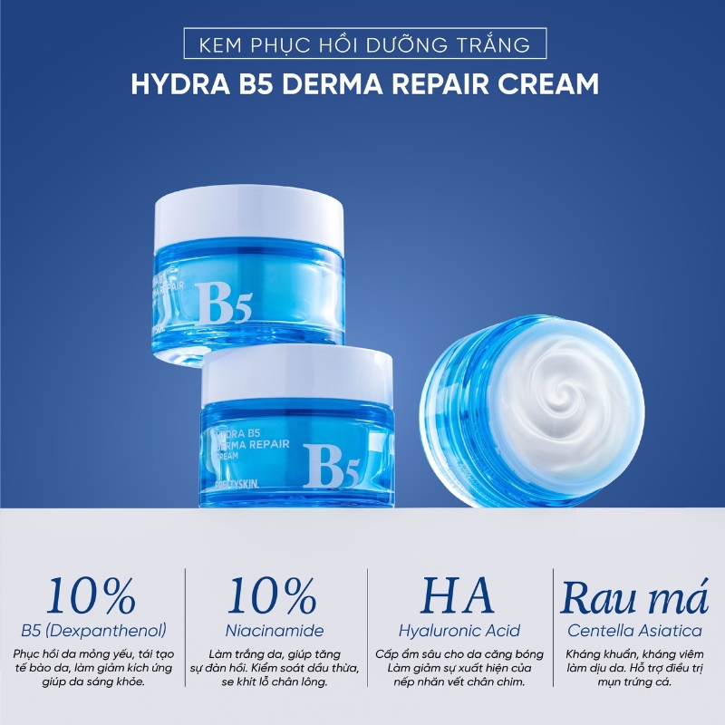 KEM DƯỠNG PRETTY SKIN HYDRA B5 DERMA REPAIR CREAM – DN Cosmetics | #1 Mỹ  Phẩm chính hãng chất lượng số 1 Đà Nẵng