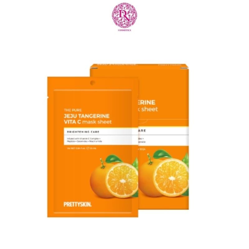 MẶT NẠ VITAMIN C PRETTY SKIN THE PURE JEJU TANGERINE VITA C MASK SHEET