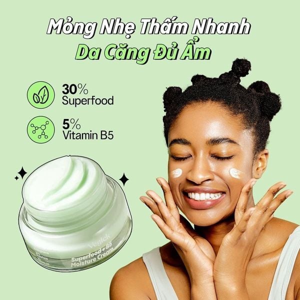 KEM DƯỠNG VEGICK SUPERFOOD + B5 MOISTURE CREAM 50ML