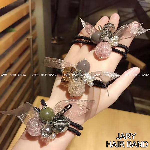 DÂY BUỘC TÓC JARY HAIRBAND RUY BĂNG ĐÍNH CHÙM NGỌC - HB1 - HB1.1