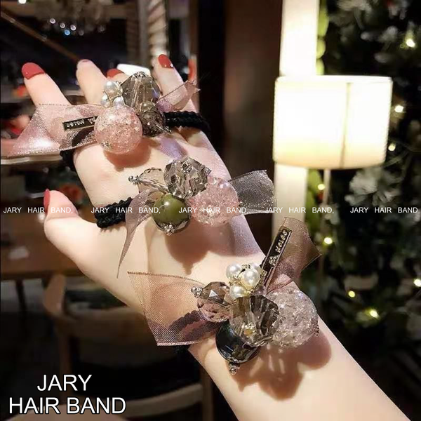 DÂY BUỘC TÓC JARY HAIRBAND RUY BĂNG ĐÍNH CHÙM NGỌC - HB1 - HB1.1