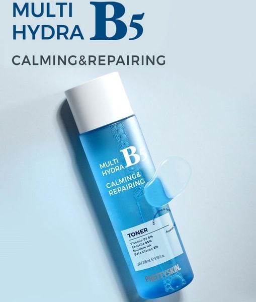 NƯỚC HOA HỒNG PHỤC HỒI, DƯỠNG TRẮNG PRETTY SKIN MULTI HYDRA B5 CALMING & REPAIRING TONER 205ML