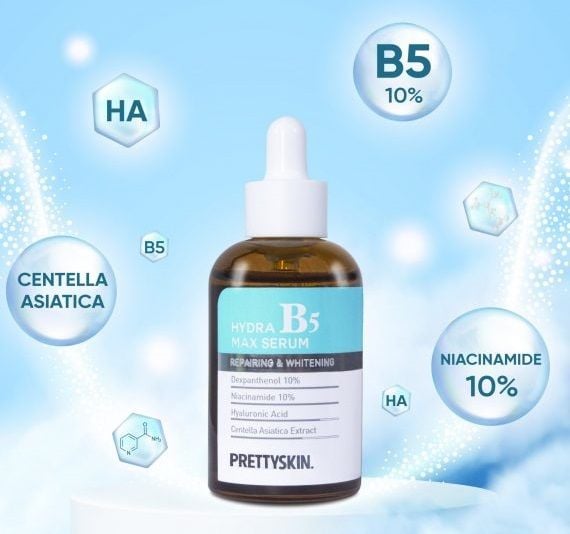 SERUM HỖ TRỢ PHỤC HỒI DƯỠNG TRẮNG PRETTY SKIN HYDRAT B5 MAX 50ML [MUA 1 SERUM TẶNG 1 SERUM VITAMIN C QUÝT XANH BERGAMO 10ML]